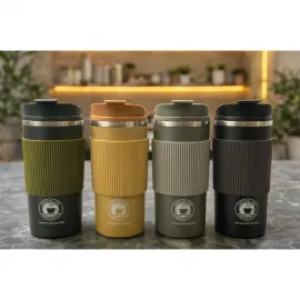 500ml Sızdırmaz Paslanmaz Çelik Termos Mug - Çift Katmanlı Şık Kahve Bardağı