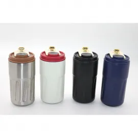 Askılı Dijital Derece Göstergeli 480 ml Çift Katmanlı Vakumlu Modern Kahve Termos Mug