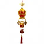 Çin Yeni Yılı Şans ve Bereket Getiren Altın Balık Figürlü Askılık | Fu Sembolü Dekorasyon