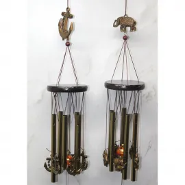 Otantik Dekoratif Metal Rüzgar Çanı El Yapımı Antik Bronz Görünümlü Bahçe ve Ev İçin