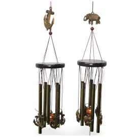 Otantik Dekoratif Metal Rüzgar Çanı El Yapımı Antik Bronz Görünümlü Bahçe ve Ev İçin