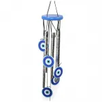 Nazar Boncuklu Dekoratif Metal Rüzgar Çanı – Şans ve Huzur Veren Ev Aksesuarı