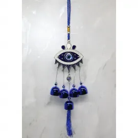 Şık Metal Nazar Boncuğu Çan Duvar Süsü – Ev ve Ofis için Koruyucu Dekorasyon