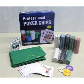 Profesyonel Metal Kutulu Poker Seti | 400 Chip, 2 Deste İskambil Kartı ve Oyun Çuhası