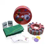Metal Kutulu Texas Hold'em Poker Seti - 240 Profesyonel Chip ve Çift Deste İskambil Kartı