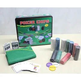 Deluxe Metal Kutu Profesyonel Poker Seti: 500 Chip, 2 Destek Kartı ve Çuha ile Eksiksiz Oyun Deneyimi