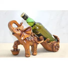 Zarif Polyester Fil Figürü Şaraplık | Dekoratif Ev Hediyesi & Modern Şarap Tutucu