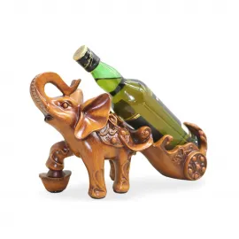Zarif Polyester Fil Figürü Şaraplık | Dekoratif Ev Hediyesi & Modern Şarap Tutucu
