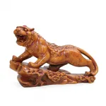 El Oyması Görünümlü Detaylı Polyester Kaplan Biblo Figürü: Dekorasyonunuza Güç Katın