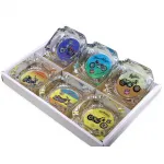 Vintage Motosiklet ve Route 66 Temalı Dekoratif Cam Küllük – Retro Tasarım Ev Ofis Aksesuarı