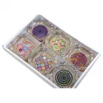 Modern Sanatsal Desenli Şeffaf Cam Küllük | Şık Ev ve Ofis Dekorasyonu İçin