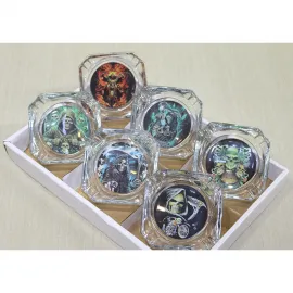 Kafatası Azrail Tema Cam Küllük: Şık Gotik Tasarımlar, Sağlam Dekoratif Sigara Küllüğü