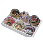 Casino Temalı Dekoratif Cam Küllük | Rulet, İskambil Kartı ve Şans Oyunları Desenli