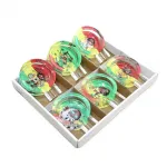 Rasta Temalı Renkli Desenli Cam Küllük | Özel Tasarım Dekoratif Sigara Küllüğü