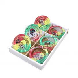 Rasta Temalı Canlı Renklerde Cam Küllükler: Eğlenceli Dekoratif Aksesuar