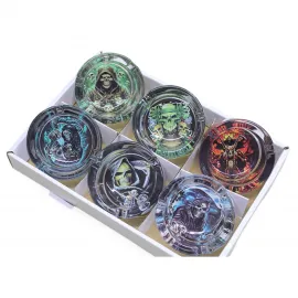 Gotik Kuru Kafa ve Grim Reaper Temalı Dekoratif Cam Küllük Ev Aksesuarı