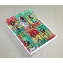 Rasta Temalı Figürlü Cam Küllük | Reggae Desenli Dekoratif Özel Tasarım Küllük