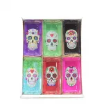 Meksika Şeker Kurukafa Desenli Renkli Dekoratif Cam Küllük | Ev ve Ofis Şıklığı İçin Benzersiz Tasarım