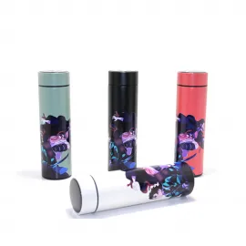 Popüler Anime Kahramanları Baskılı Akıllı Termos 500 ml, Dijital Sıcaklık Ekranlı