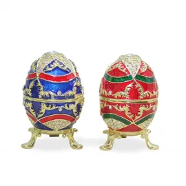 Göz Kamaştıran Swaroski Taşlı Dekoratif Yumurta Biblo Kutu: El İşçiliği Sanat Eseri