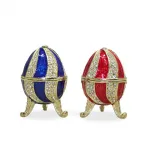 Göz Alıcı Swaroski Taşlı Dekoratif Yumurta Biblo: Şık El Yapımı Ev Figürleri