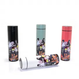 Anime Karakterli Digital Akıllı Termos 500 ml - Paslanmaz Çelik Su Şişesi