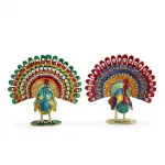 Parıltılı Swaroski Taşlarla El Yapımı Tavuskuşu Biblo: Sanatsal Ev Dekorasyonu