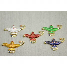 Swaroski Taşlı El Yapımı Alaaddin Sihirli Lamba Magnet Biblo – Türkiye Hatırası Seti