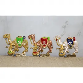 Göz Alıcı Swaroski Taşlı Dekoratif Deve Figürü Magnet - Türkiye Temalı Hediyelik Eşya