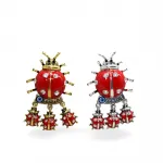 Swaroski Taşlı Uğur Böceği Magnetler | Şans ve Uğur Getiren Dekoratif Biblo Seti