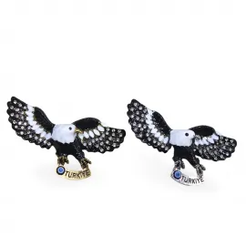 Göz Kamaştıran Swaroski Taşlı Kartal Figürü Magnet: Türkiye Temalı Dekoratif Biblo Hediyelik