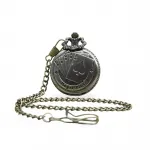 Royal Flush Poker Temalı Antik Bronz Köstekli Saat - Şans ve Stil Bir Arada