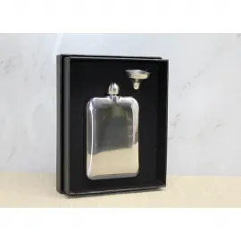 Paslanmaz Çelik Şık Cep Matarası ve Hunisi Seti | Özel Anlar İçin İdeal Hediye, 12.5 cm