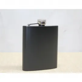 Zarif Siyah Mat 7 Oz Paslanmaz Çelik Cep Matarası | Şık ve Taşınabilir Hediye