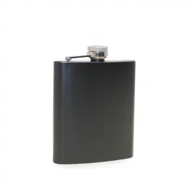 Zarif Siyah Mat 7 Oz Paslanmaz Çelik Cep Matarası | Şık ve Taşınabilir Hediye