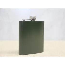 7 Oz Paslanmaz Çelik Matara – Haki Renk Seyahat ve Outdoor İçin Şık Cep Şişesi