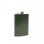 Tekli 9 Oz Paslanmaz Çelik Cep Matarası | Haki Renk Şık ve Dayanıklı Outdoor İçecek Şişesi