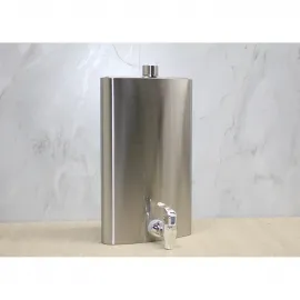 Paslanmaz Çelik Musluklu Büyük Boy Matara Su İçecek Servis Sebili - Kamp Piknik Ev Ofis İçin Şık ve Pratik Dağıtıcı