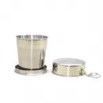 Katlanabilir Paslanmaz Çelik Shot Bardağı: Portatif, Anahtarlık Kılıflı, Seyahat ve Kamp İçin İdeal