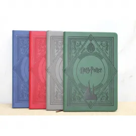 Harry Potter Resmi Lisanslı Hogwarts Temalı Kabartmalı Deri Defter - 21x15 Cm
