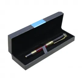 Premium Şıklık: Özel Kutulu Kırmızı Siyah Gold Detaylı İşlemeli Tükenmez Kalem