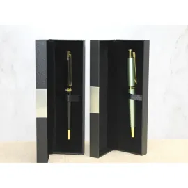 Zarif Metal Tükenmez Kalem | Şık Altın Detaylı Profesyonel ve Prestijli Hediye Kalem