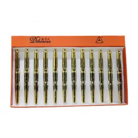 Dikawen Lüks Altın Renk Zarif Tasarım Tükenmez Kalem – 14 cm Pürüzsüz Yazım Deneyimi