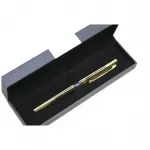 Zarif Altın Rengi Metal Lüks Tekli Tükenmez Kalem | Özel Tasarım Kurumsal Hediyelik Şık Yazı Gereci