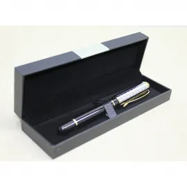 Lüks Siyah Metal Tükenmez Kalem Gold Detaylı Özel Kutusunda Şık ve Akıcı Yazım Deneyimi