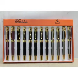 Dikaiwen Elegans Metal Gövdeli Tekli Tükenmez Kalem - Altın Detaylı, Profesyonel Kullanım için İdeal