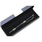 Özel Tasarım Siyah Altın Detaylı Şık Tekli Tükenmez Kalem - Kutusunda Prestijli Yazım Deneyimi