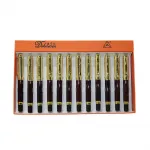 Dikawen Lüks Kahverengi Mermer Desenli Altın Kapaklı Dolma Kalem – Zarif ve Fonksiyonel Yazım Deneyimi