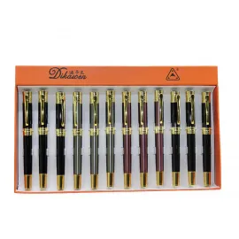 Dikawen Lüks Metal Tükenmez Kalem | Zarif Altın Detaylı Ofis ve Hediye Kalemi