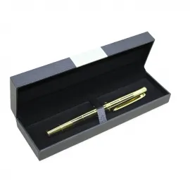 Lüks Gold Renk Tükenmez Kalem Özel Kutusunda Şık ve Pürüzsüz Yazım Deneyimi